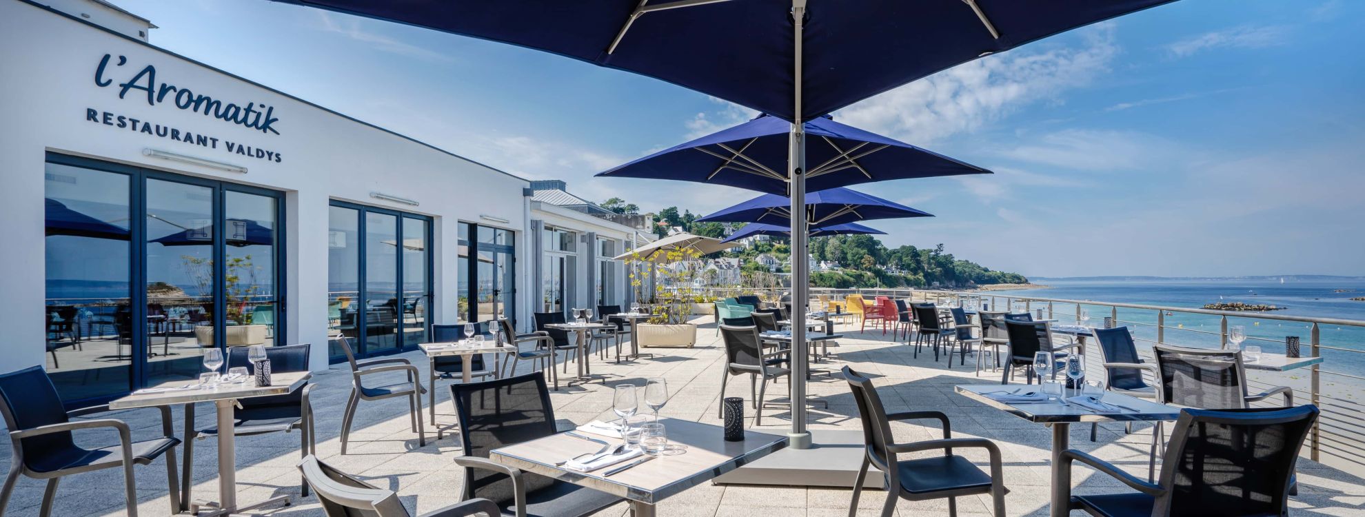 terrasse vue mer restaurant douarnenez