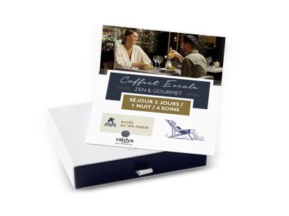 Coffret cadeau Escale Zen & Gourmet séjour 2 jours / 1 nuit / 4 soins / 3 repas avec accès au spa marin